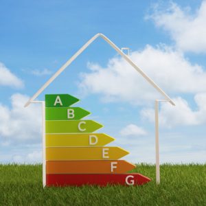 3d-illustration symbol house energy efficiency