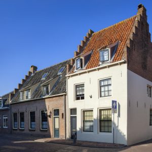 Nostalgia old historical street in Vianen in the Netherlands